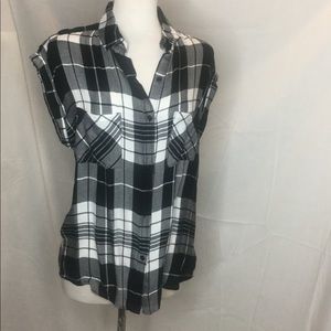 🔥‼️15‼️ Seven Brand button up flannel shirt sz M